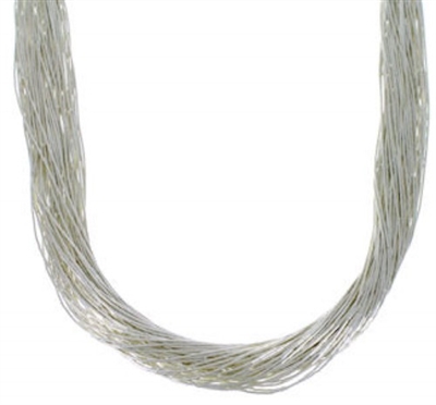 Liquid Silver Necklace good 20 Strands 18